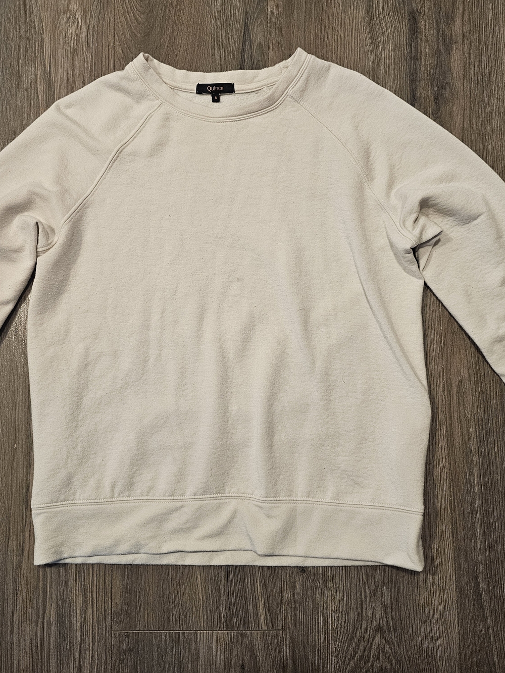 Quince Men's Crewneck Sweater in Off-White Beige